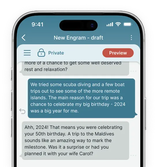 The Curator following up on a detail from earlier in the chat