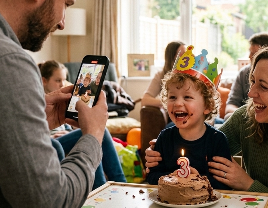 A child at a birthday party